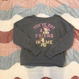 gray toy story sweatshirt